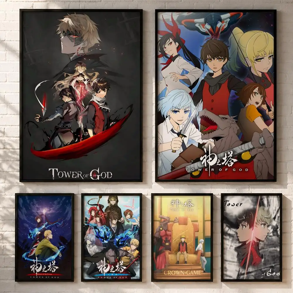Anime Tower of God Poster HD-Poster Wandkunst selbstklebend rückstandsfrei für Zuhause, Café, Büro, tolles Geschenk