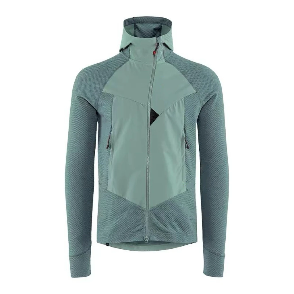 Primavera desplazamientos nueva senderismo al aire libre transpirable ligero multiusos con capucha Patchwork chaqueta de manga larga