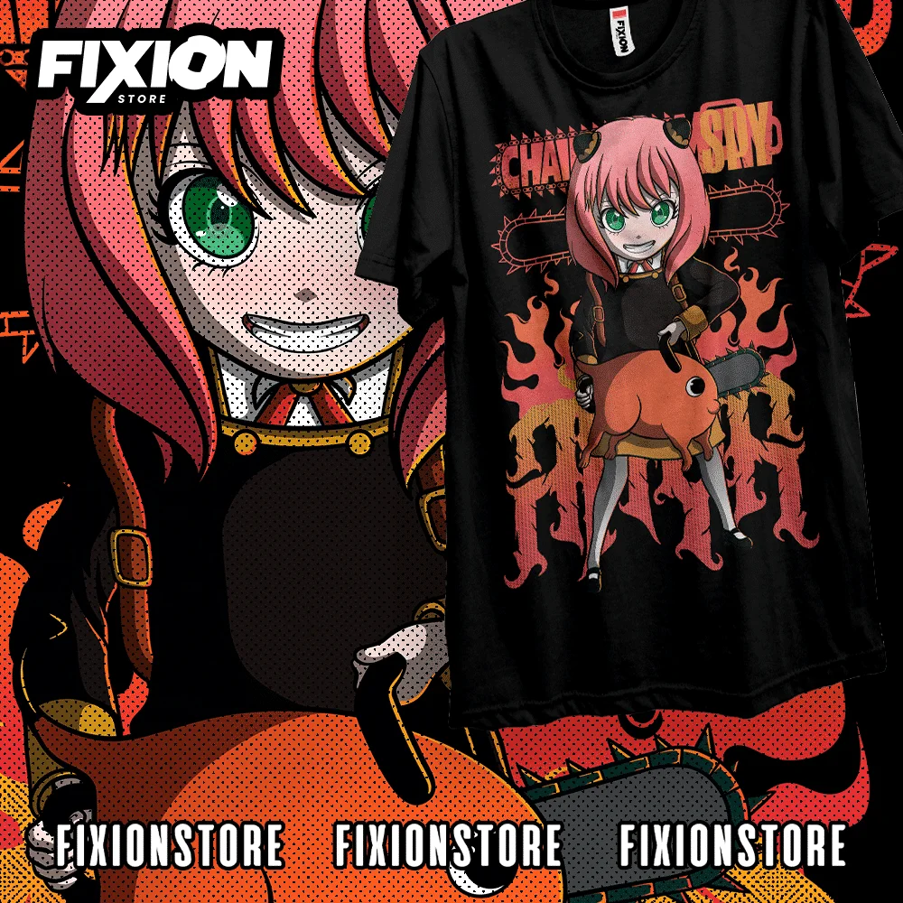 ChainsawMan x SpyxFamily – CrossoverAnime T Shirt Manga Gift For Anime Lover All Size Cotton