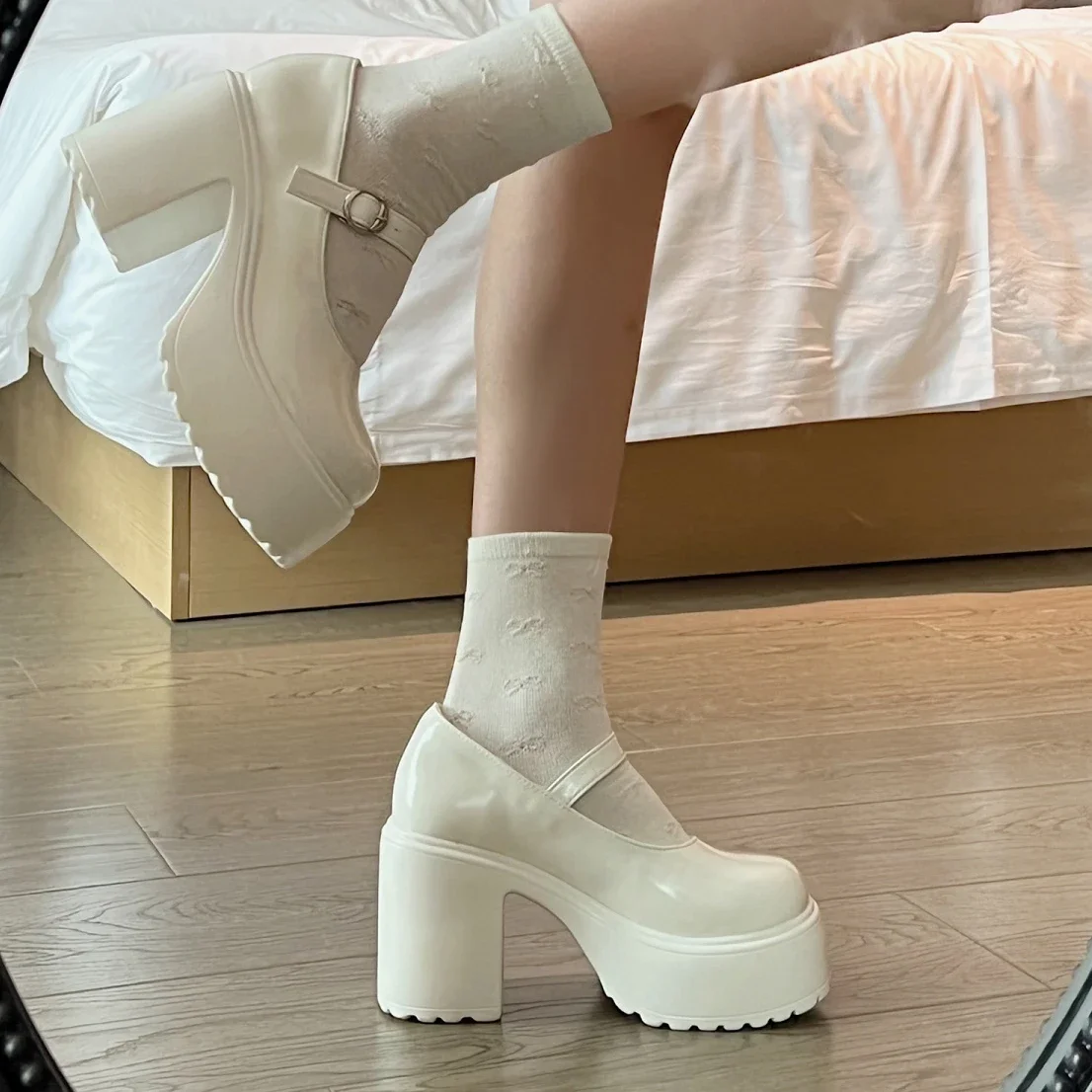 Auf hochhackigen High Heels Damen Pumps runde Zehen Damenschuhe Quadrat 2024 Trend Urlaub lässig beau heute Qualität Sommer