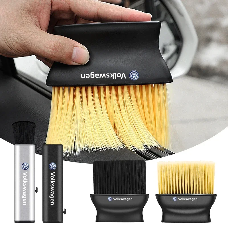 Car Care Dusting Air Cleaning Brush For Volkswagen VW Jetta Polo T4 T5 T6 Sharan Touareg Gol T-Cross Touran Auto Accessories