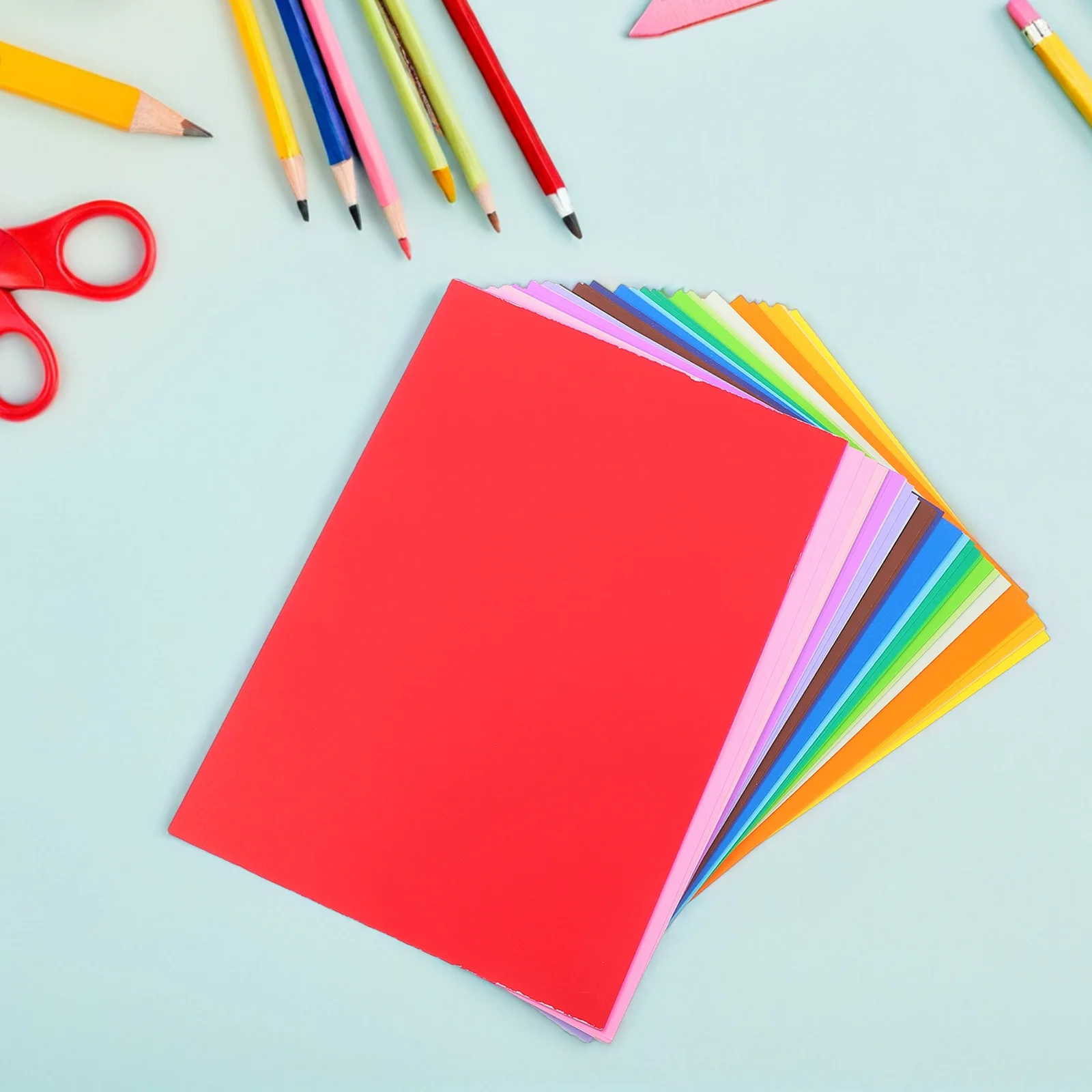 60 قطعة من ورق الحرف اليدوية الملون متعدد الاستخدامات للمدارس والمنازل والاستوديوهات وتغذية الاهتمام ومشاريع الحرف اليدوية الفنية