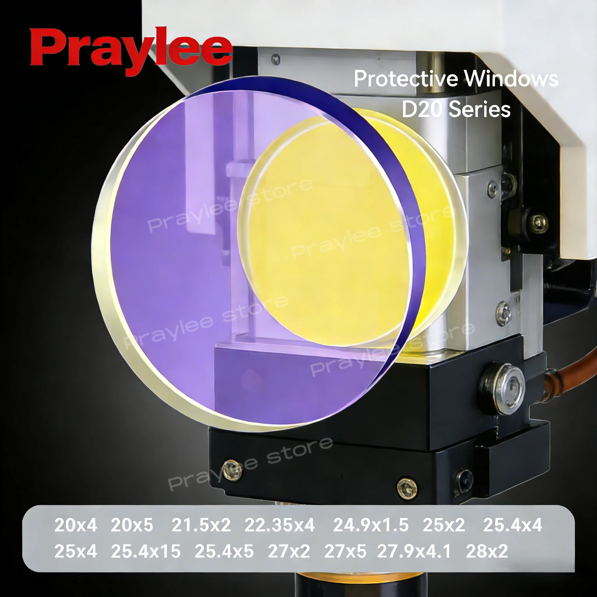 

Laser Protection Windows Quartz Fused Silica 1064nm Lens for Fiber Laser Precitec Raytools WSX 27.9x4.1 24.9x1.5 22.35x4.1