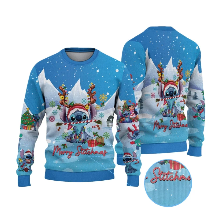 Disney Christmas McQueen Mickey round  Hoodie Oversized Women's Streetwear Autumn/Winter Collection Sweet Cool Adult Childre