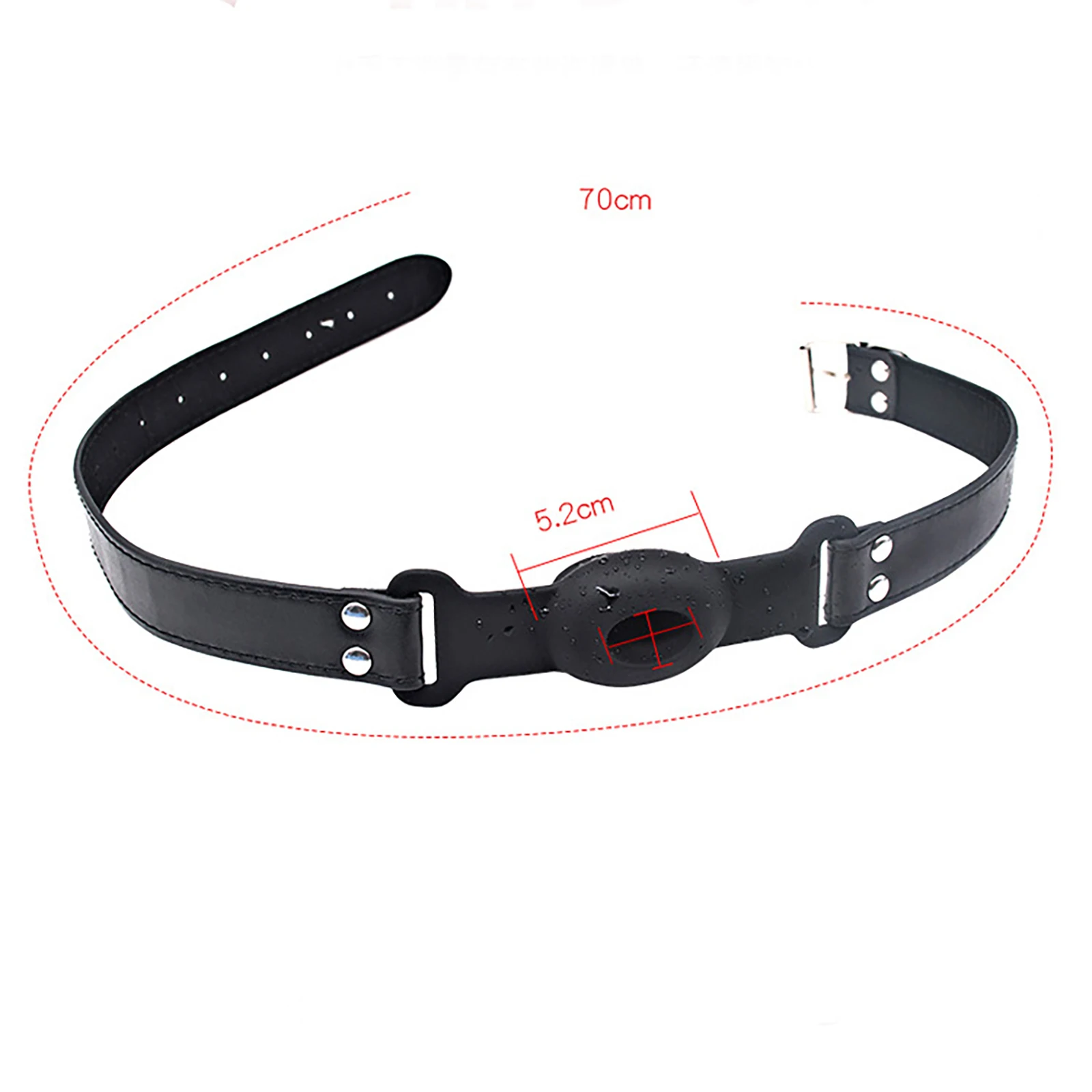 LILUPLAY متعة سيليكون الفم الكمامة تصميم جوفاء مع اللعاب المتدفقة الجلود المعبرة الكرة SM معاقبة القسري افتتاح الفم BDSM