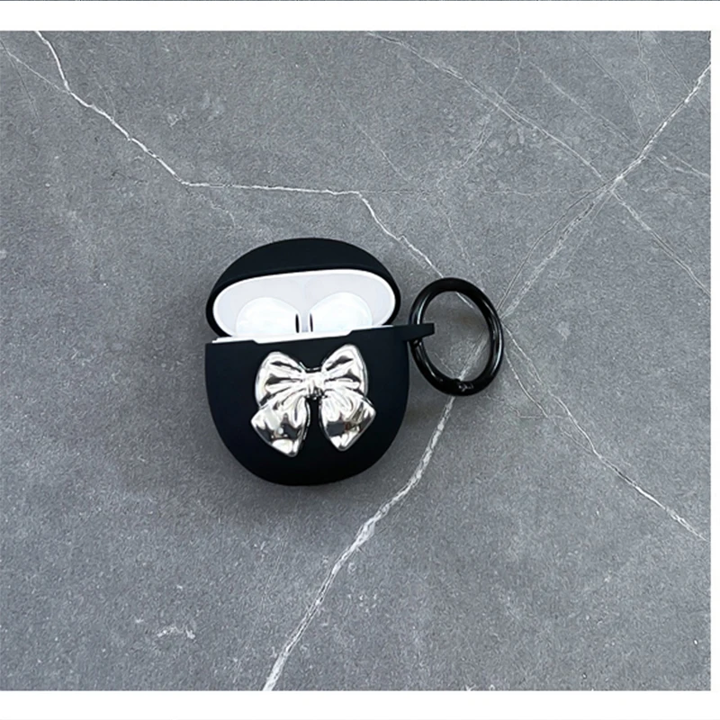 Nette Liebe Fall Für Baseus w09 Kopfhörer Silikon Abdeckung Luxus Überzug Bogen Keychain Fall