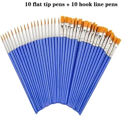 20pcs Painting Brushes For Painting Handcraft Arts And Craft For Artistic Multifunction Hook Line Painting Equipment