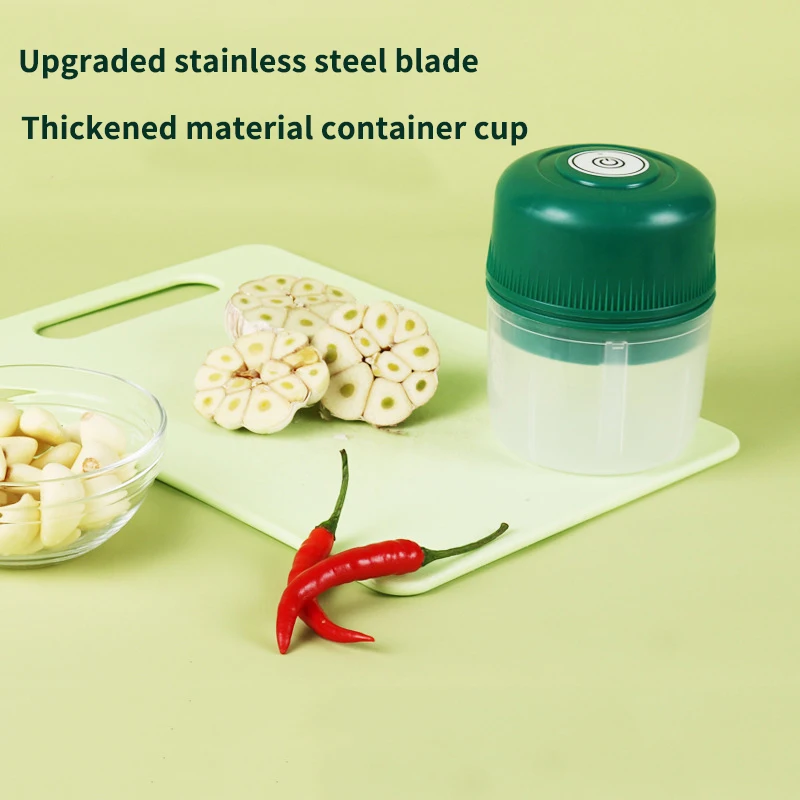 Electric Garlic Masher 350ml Mini Chopper Multi Function Meat Grinder Masher Machine Vegetable Ginger Chopper USB Charging