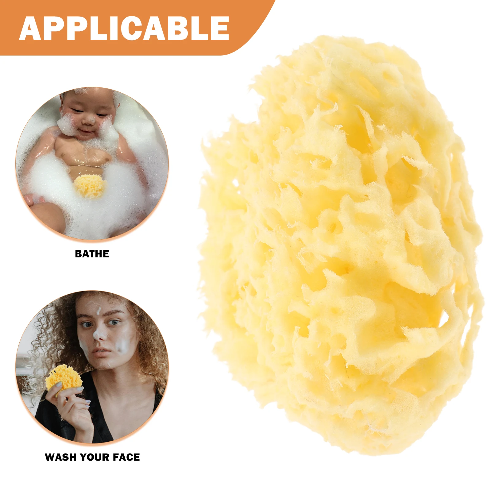 

Honeycomb Sponge Bath Ball Shower Accessories Efficient Exfoliating Mini Sea Sponges for Bathing Skin Scrubber Natural