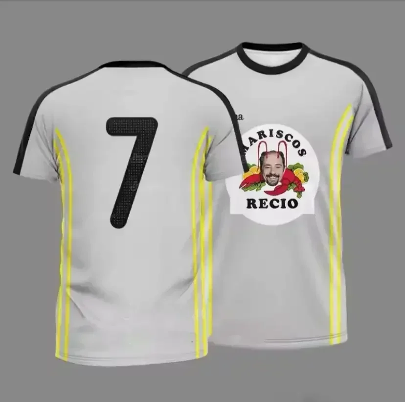 الرجال تي شيرت رياضي المأكولات البحرية الروبيان طباعة قصيرة الأكمام الأطفال عادية فضفاض تي شيرت هدية الكريسماس ملابس علوية للحفلات ريسيو مطبوعة تيز