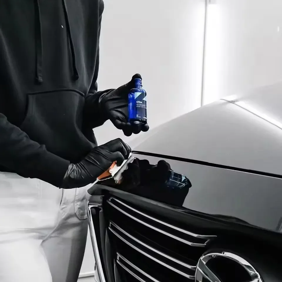 50ml Kit Ceramic Coating for Cars Hyper Smooth Hydrophobic Nano Top-Coat with Microfiber Applicators