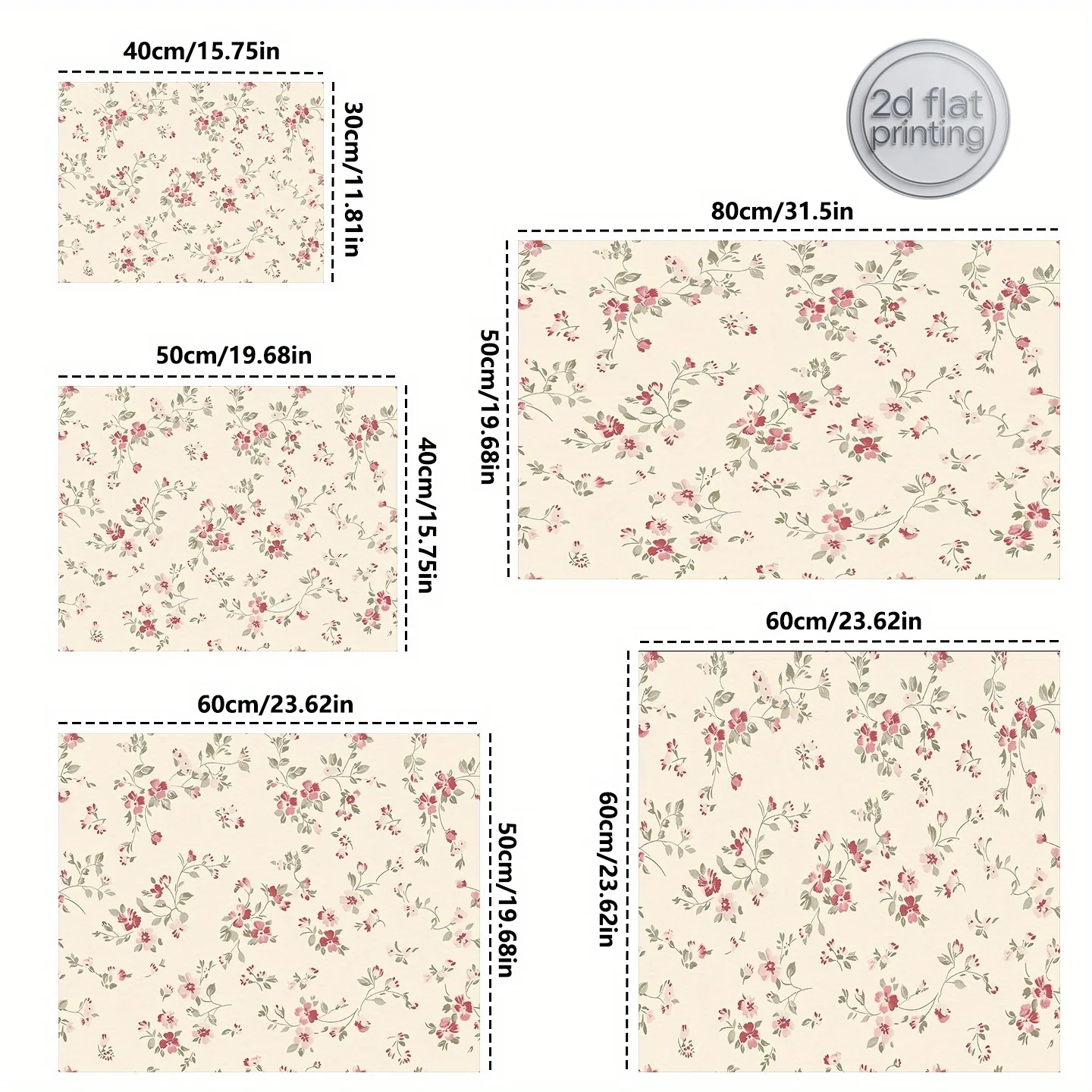 

1pc Simple Floral Printed Polyester Kitchen Drain Mat, Absorbent Countertop Mat, Heat Insulation Mat for Bathroom Sink, Washing