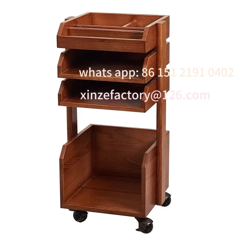 

Customizable living room mobile coffee table simple retro home cart small apartment storage sofa side table