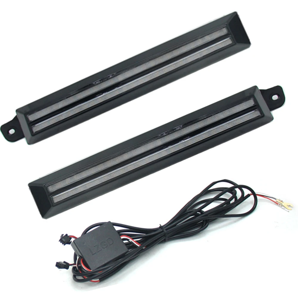 

12В 2 шт. автомобильные светодиодные ДХО (дневные ходовые огни) водонепроницаемые противотуманные фары с динамическим сигналом поворота для Toyota 4Runner 1996-2002