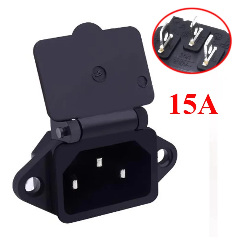 Universele Zwarte Koperen 10A 16A 250V IEC320 C13 C14 C19 C20 AC Stroomaansluiting PDU UPS Industriële Aansluitpaneel Module Stopcontact