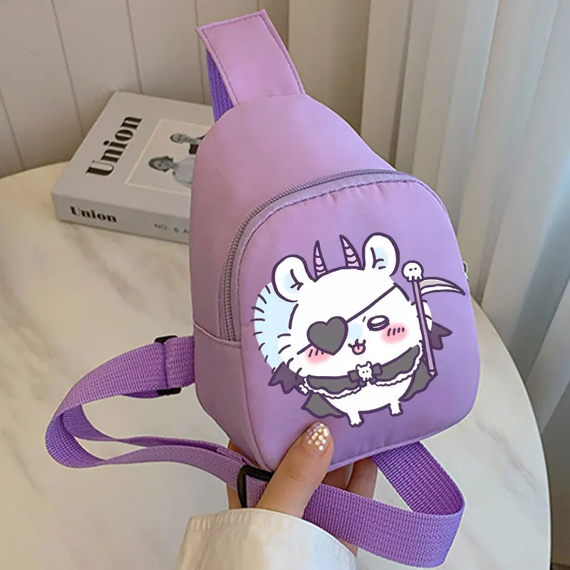 Crossbody Bag for Chiikawa‘s Cartoon Travel Backpack Usagi Hachiware Pink Yellow Purple Shoulder Bag Birthday Gift view 5
