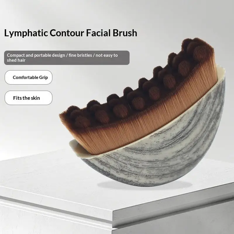Herramienta de Escultura Facial, Cepillo de Contorno Linfático, Cepillo Facial Multifunción para Reducir la Hinchazón del Mentón, Drenaje Linfático