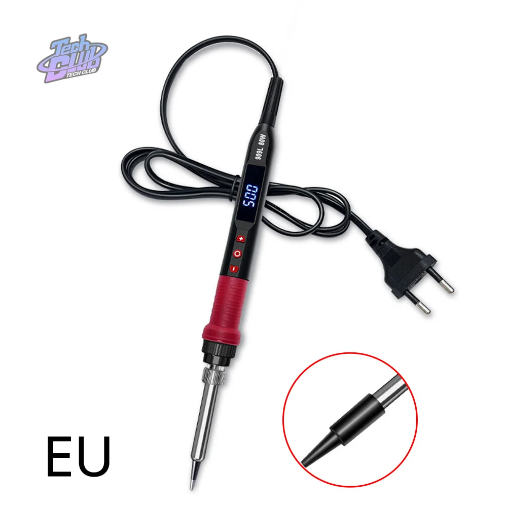 80W Electric Soldering Iron Adjustable Temperature LED Digital Display Thermostatic Iron Suitable for Electrical Repair Tool