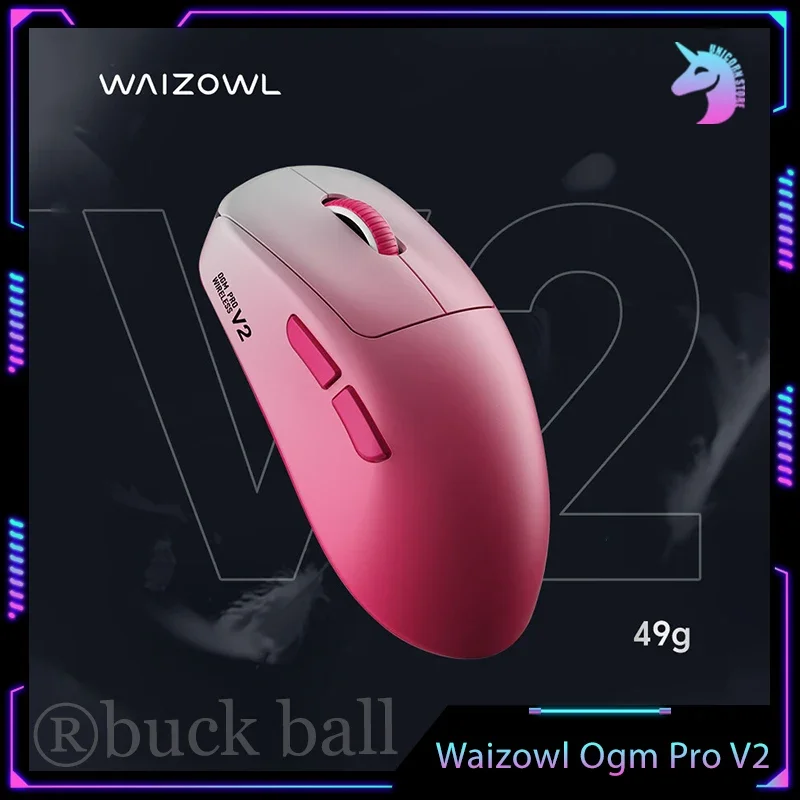 

Waizowl Ogm Pro V2 Gaming Mouse Lightweight 8k 2.4g Wireless Bluetooth 3 Mode Paw3950 Nordic 32000dpi Gamer Mouse Office For Pc