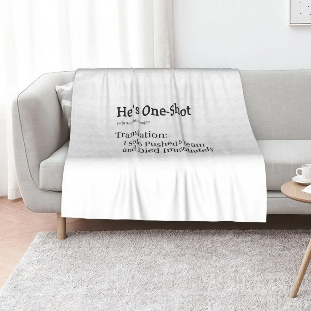 He's One Shot (Light) Throw Blanket bed plaid Warm Luxury Throw Bed linens Cute Plaid Hairys Blankets