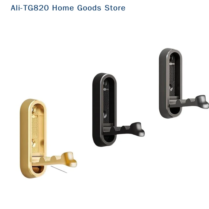 [W] Concealed Folding Wall Hooks Heavy Duty Space Saving For Entryway Hanging Keys Bags Towels