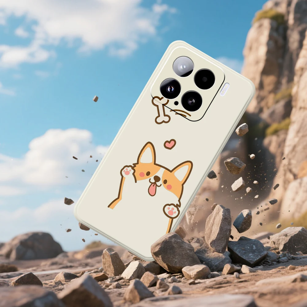 Leuke Corgi Telefoon Case Voor Xiaomi Mi 15 Ultra Mi 14T 13T 11T Pro Cover Voor Xiaomi Mi 13T Pro Mi 11T Pro Siliconen Beschermende Gevallen