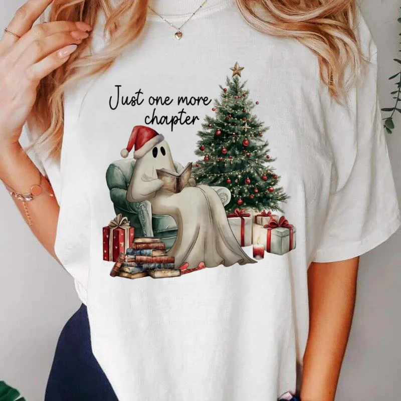 

Модная женская футболка с принтом и круглым вырезом, повседневная Рождественская и Новогодняя женская одежда, модная Милая Универсальная футболка с рисунком