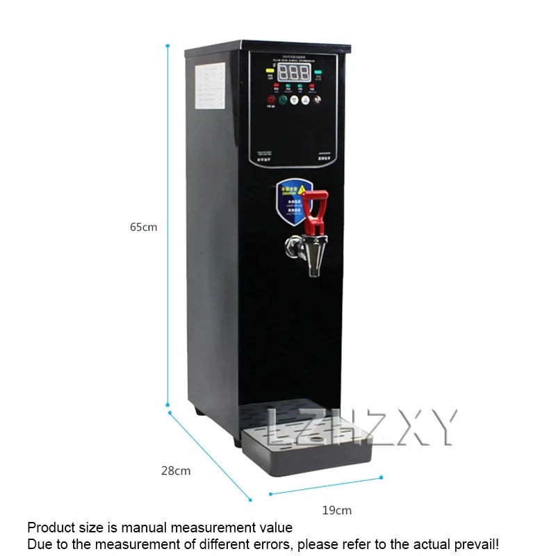 30L موزع الماء الساخن آلة الماء الساخن التجارية 60L/H غلاية مياه الفولاذ المقاوم للصدأ الأسود لمتجر شاي الفقاعات 3000 واط