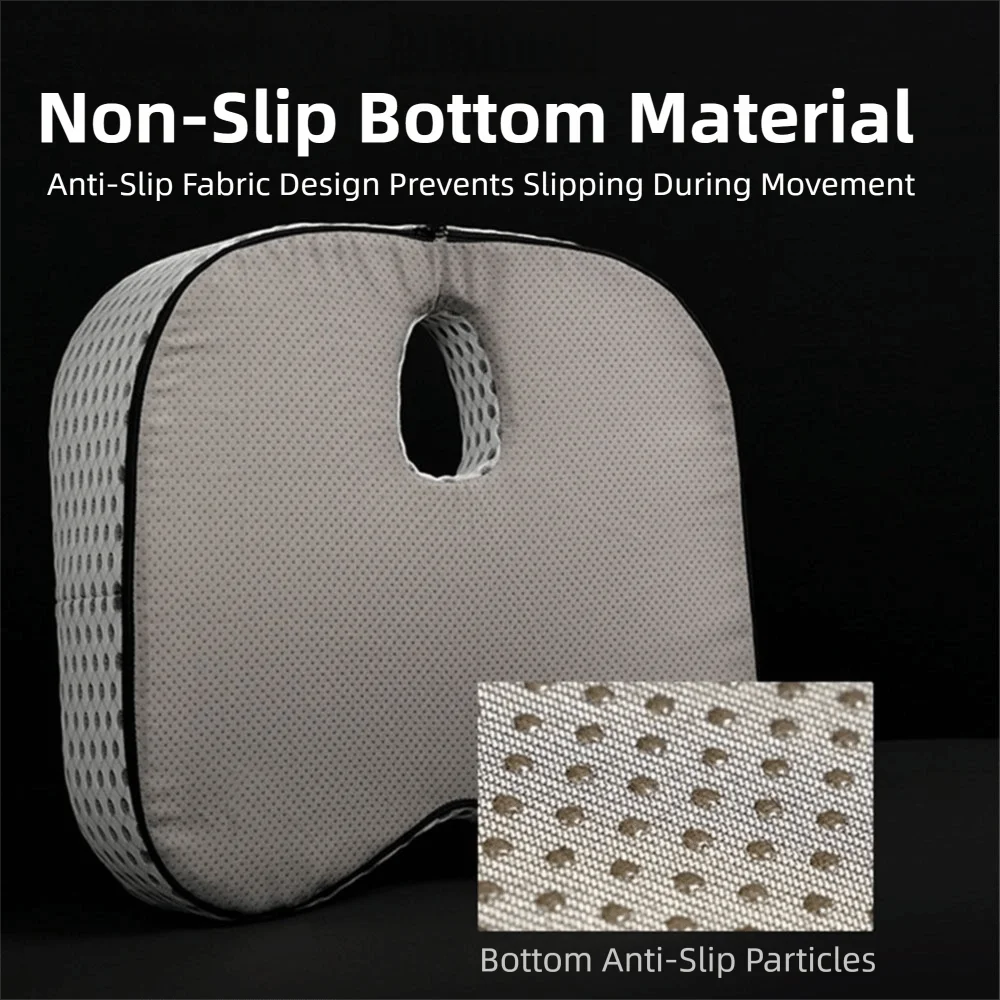 Rebound Slow Rebound Foam Seat Cushion Breathable U-Shaped Office Chair Cushion Wedge Hollow Out Car Seat Cushion Long Drive