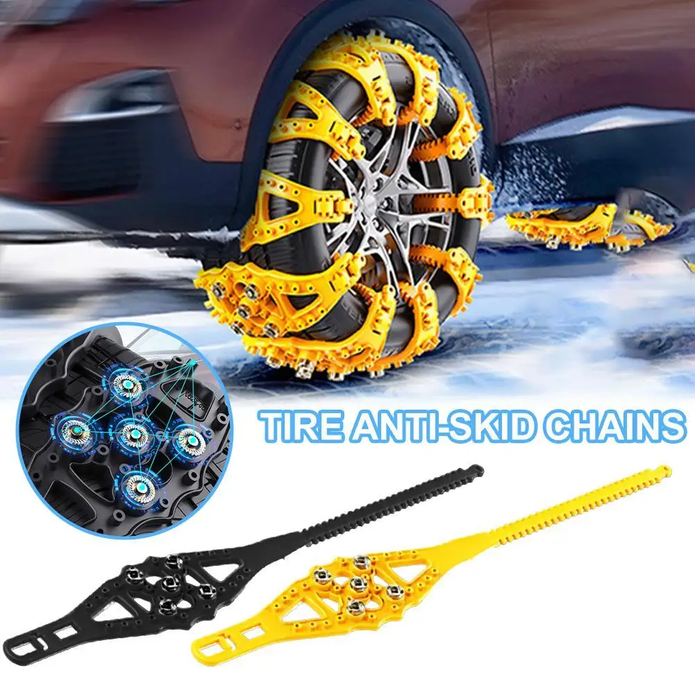 Car Tire Anti-skid Chains Winter Snow Wheels Chain Outdoor Snow Tire Emergency Double Grooves Anti-Skid Chains