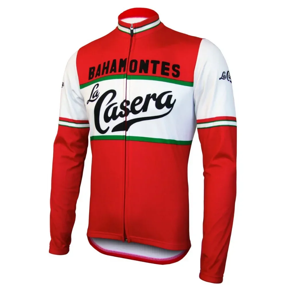 La Casera Bahamontes-camisetas térmicas Retro para hombre, Maillot de manga larga para Ciclismo de carreras, Invierno