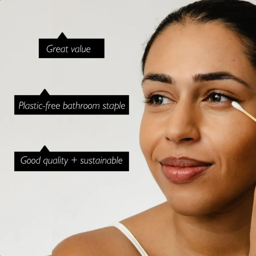 Bamboo Cotton Buds 200 Pieces Sustainable PlasticFree Fully Recyclable Ear Buds A Staple For Any Bathroom