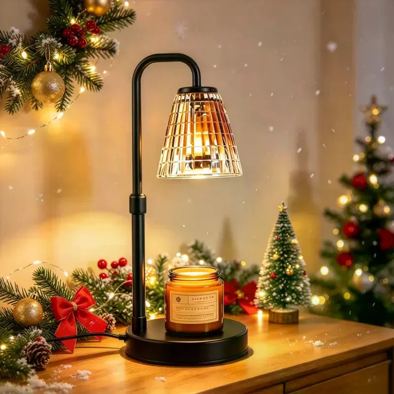 Glass Candle Warmer Lamp with Dimmable Light – Flameless, Constant Temperature & Built-In Filter. Elegant Aroma Wax Holder & Decorative Room Light. A Thoughtful Christmas Gift for Women & Home Decor Lovers