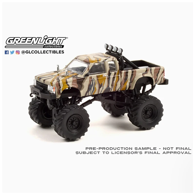 Diecast Greenlight 1:64 Scale 1989 S-10 Extended Taxi Truck Alloy Car Model Collection Display Toy Classic Gift Souvenirs