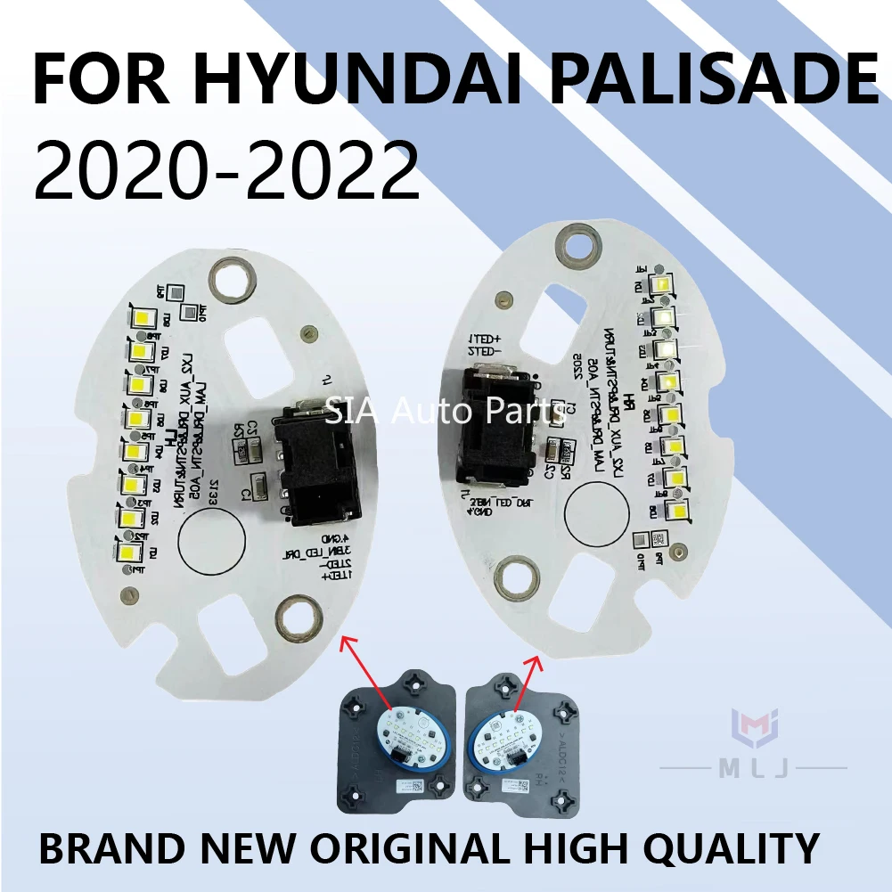

Car Accessories For 2020-2022 Hyundai Palisade New DRL Boards LED Headlight Daytime Running Light Module Chips Angel Eyes white