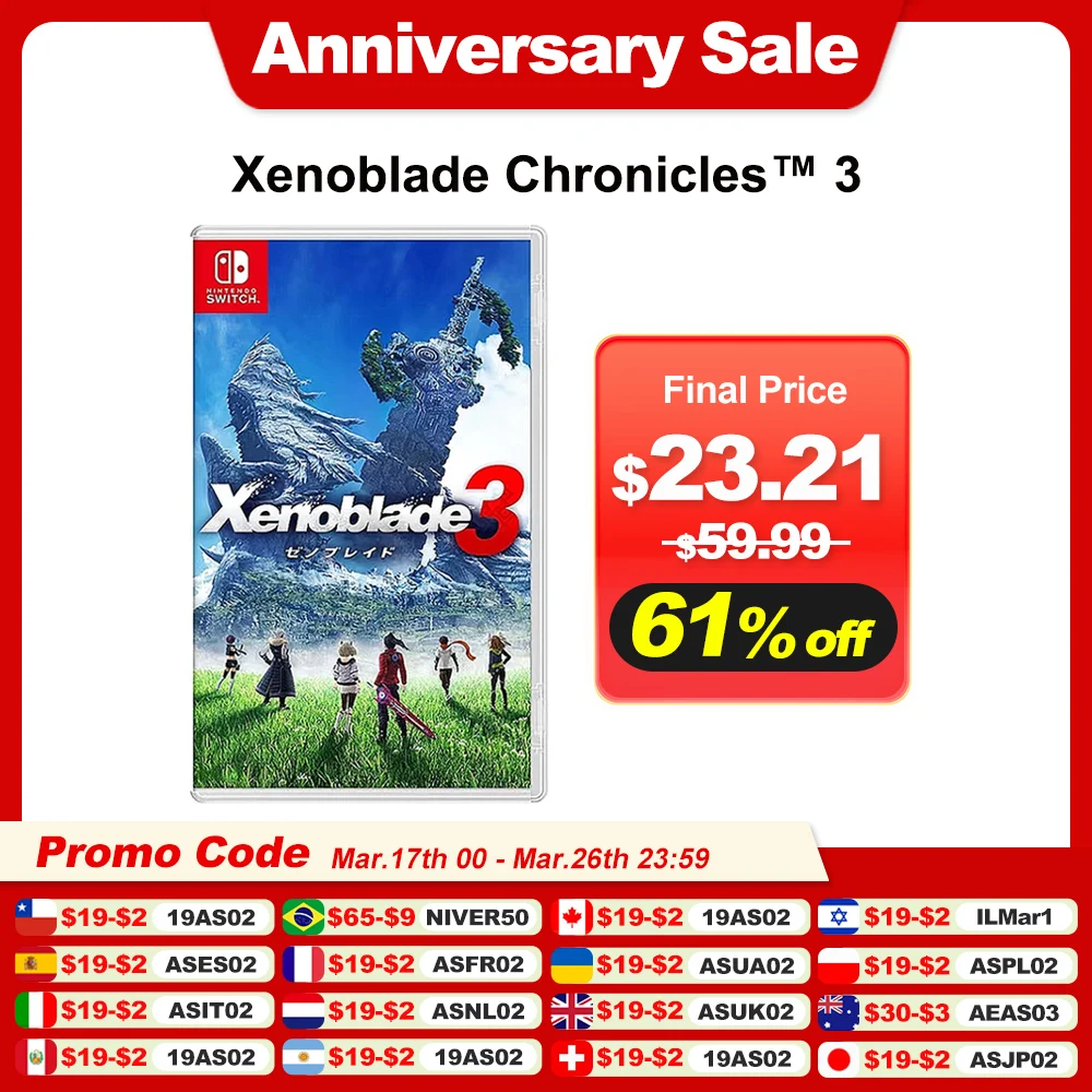 Xenoblade Chronicles 3 Nintendo Switch Game Deals 100% Official Physical Game Card RPG Genre for Switch OLED Lite Game Console