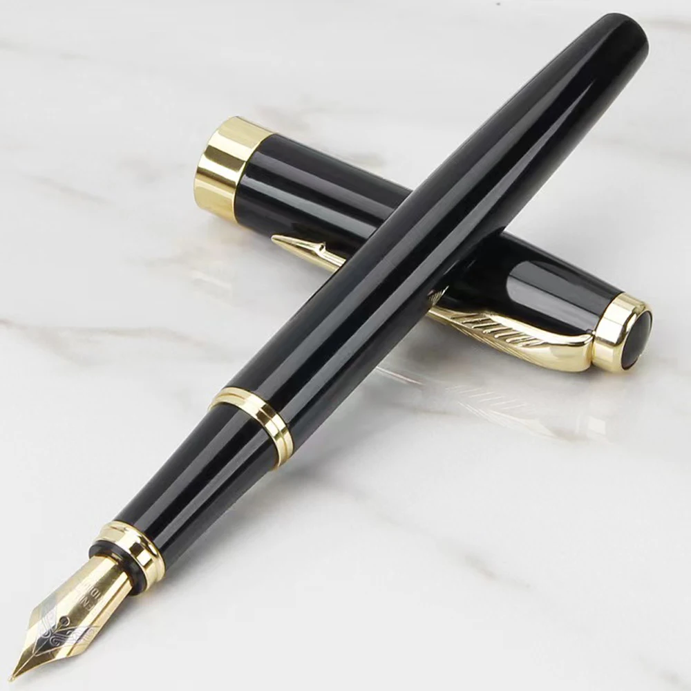 

16 Pcs Luxury Quality KD308 Black Business Office Fountain Pen Student School Stationery Supplies Ink Calligraphy Pen