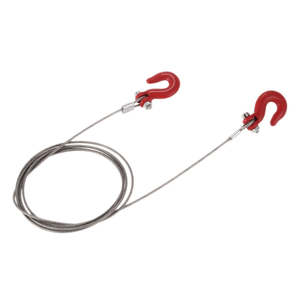 ABUM-2 قطعة RC جزء السيارة: 1 قطعة حبل سحب فولاذي زاحف السيارة مع خطافات و1 قطعة صندوق استقبال مقاوم للماء من البلاستيك الأزرق