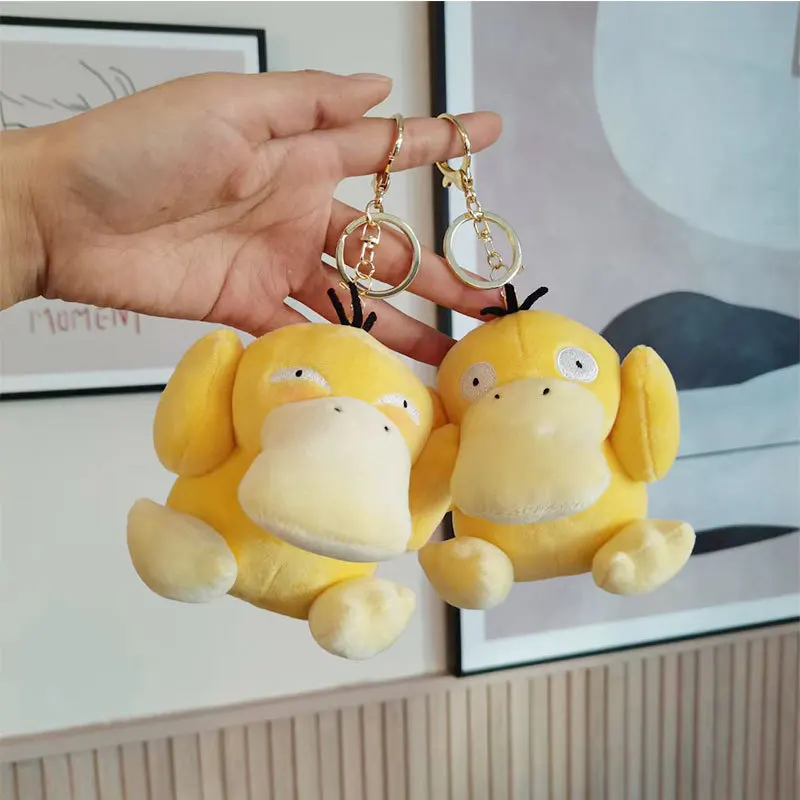 Pokemon Anime duck Kawaii Cartoon Plush Toy Keychain Backpack Pendant Creative Duck Cute Plush Doll Key Chain Gift