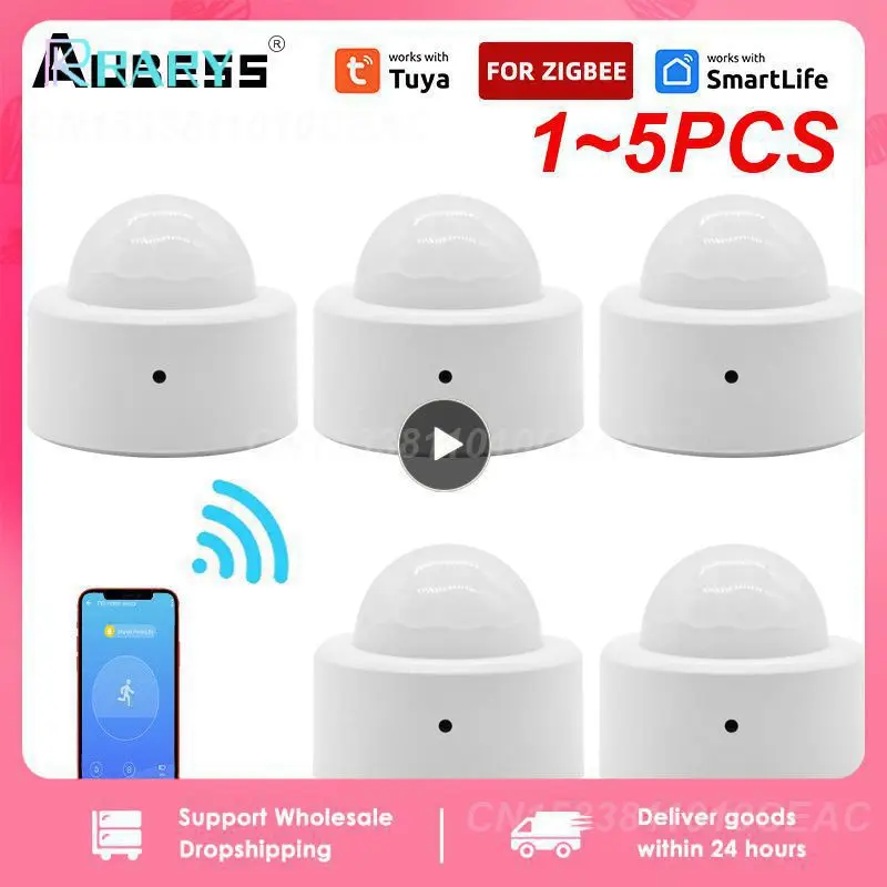 Tuya Mini Sensor Inteligente do Corpo Humano, Movimento de Movimento, Transdutor PIR, Detector Infravermelho, Vida Inteligente, Casa Inteligente, 3.0, 1-5Pcs