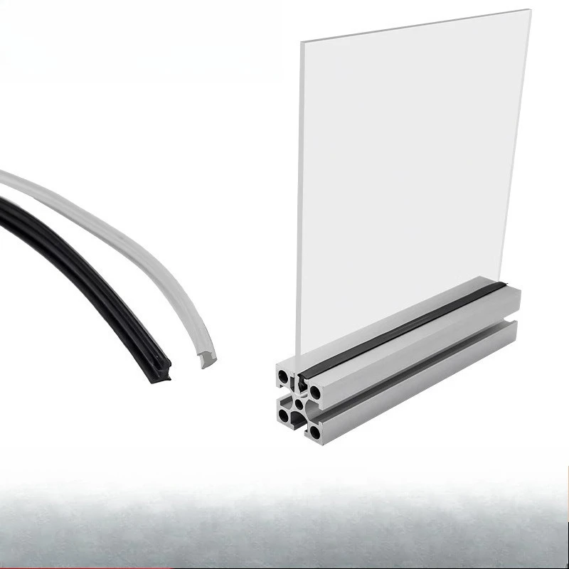 1530 2040 Clear Sealing Strip for Aluminum Profile Panel Fixed Decorative Transparent Rubber Gasket