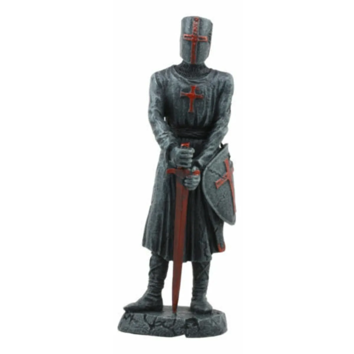 Us-Holy Roman Empire Crusader Knight with Sword and Shield Statue Suit of Armor