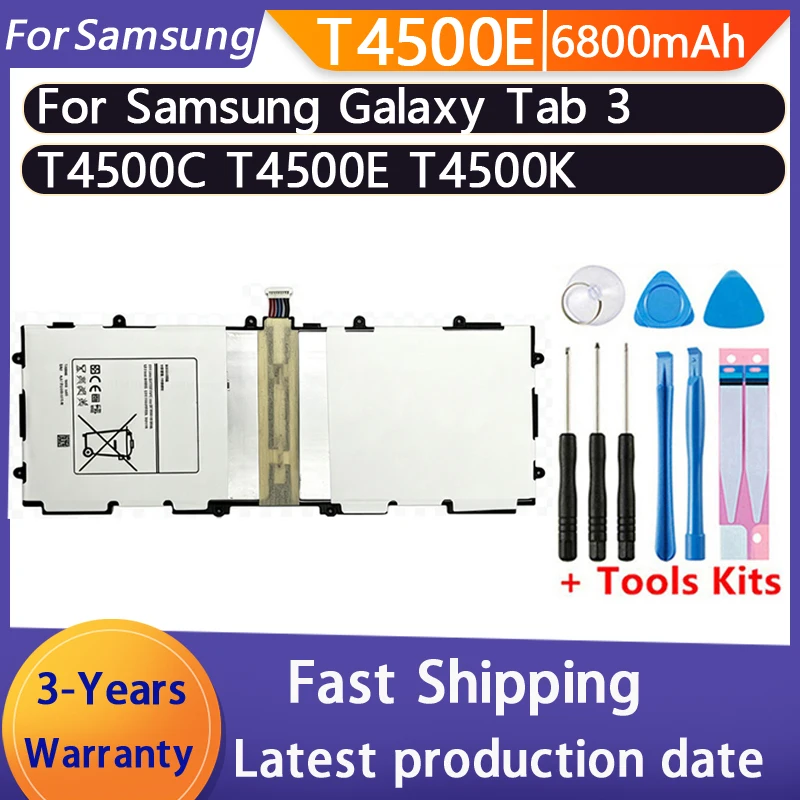 100% Brand NEW Battery 6800mAh Tablet T4500C T4500E T4500K For Samsung Galaxy Tab3 P5200 P5210 P5220 P5213 GT-P5200+Tools