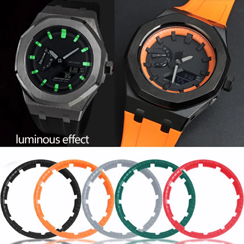 For GA2100 GA2110 Luminous Watch Dial Supporter Lume Index Scale Ring Bezel GA-2100 GA-2110 DIY Modification Accessories