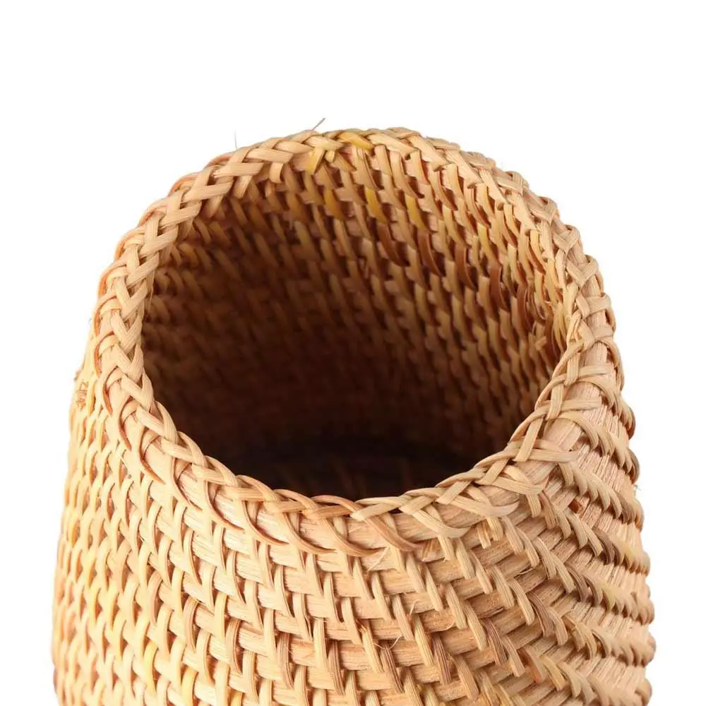 Stationery Storage Wood Vine Rattan Pen Holder Cosmetic Holder Large Capacity Hand Woven Pen Holder Minimalism Multifunctional