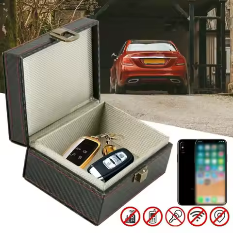 Faraday Bag/Box for Car Keys Signal Blocker Key Fob Protector Anti Theft RFID Shield Pouch for Keyless Entry Vehicle Security