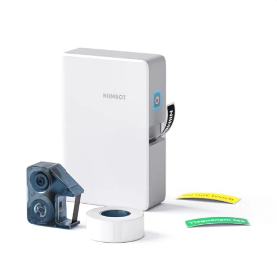 

N1 Label Maker with Tape Portable Bluetooth Label Printer port Color Ribbon Printing Mini Sticker Labeler Rechargeable for Home