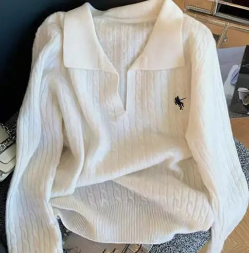 Herfst/Winter Nieuwe Damesmode Casual Stijl Effen Kleur Trui Met Lange Mouwen Dameskleding