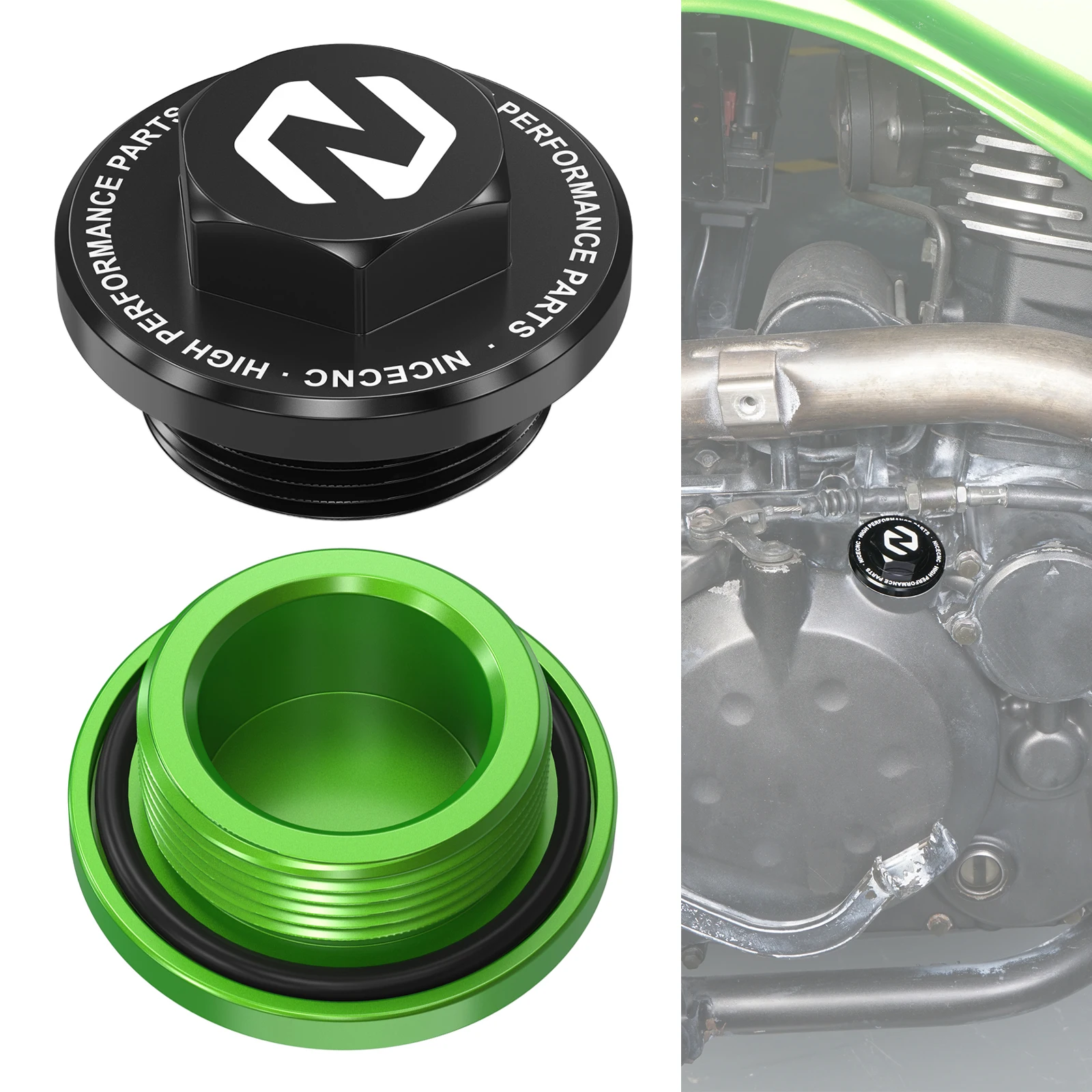 

Motorcycle Oil Filler Bolt Plug for Kawasaki KLR 650 KLR650 2007-2024 Versys-X 300 2017-2024 KLX110L 2010-2024 Ninja 250R 01-12