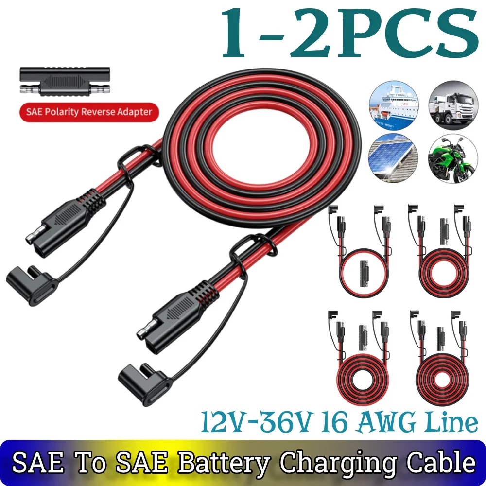 

Car Extension Cable Quick Connect Harness Battery Charging Cable SAE To SAE 12V-36V Solar Auto Battery SAE Power Cable Connector